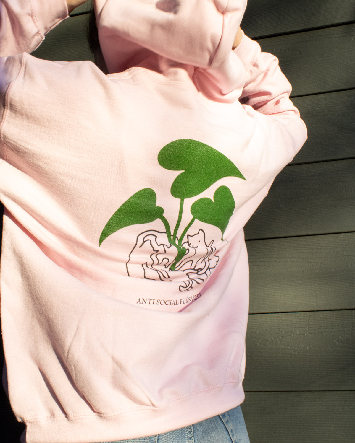 PLANT CULT HOODIE SOFT PINK