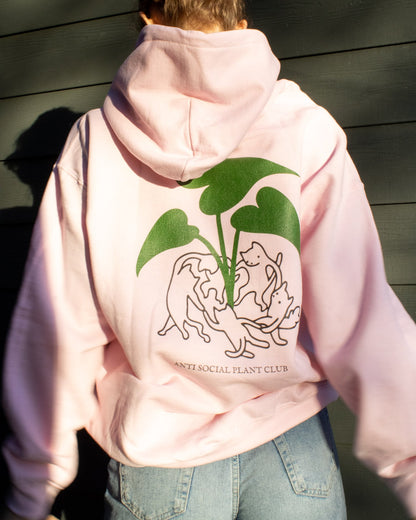 PLANT CULT HOODIE SOFT PINK