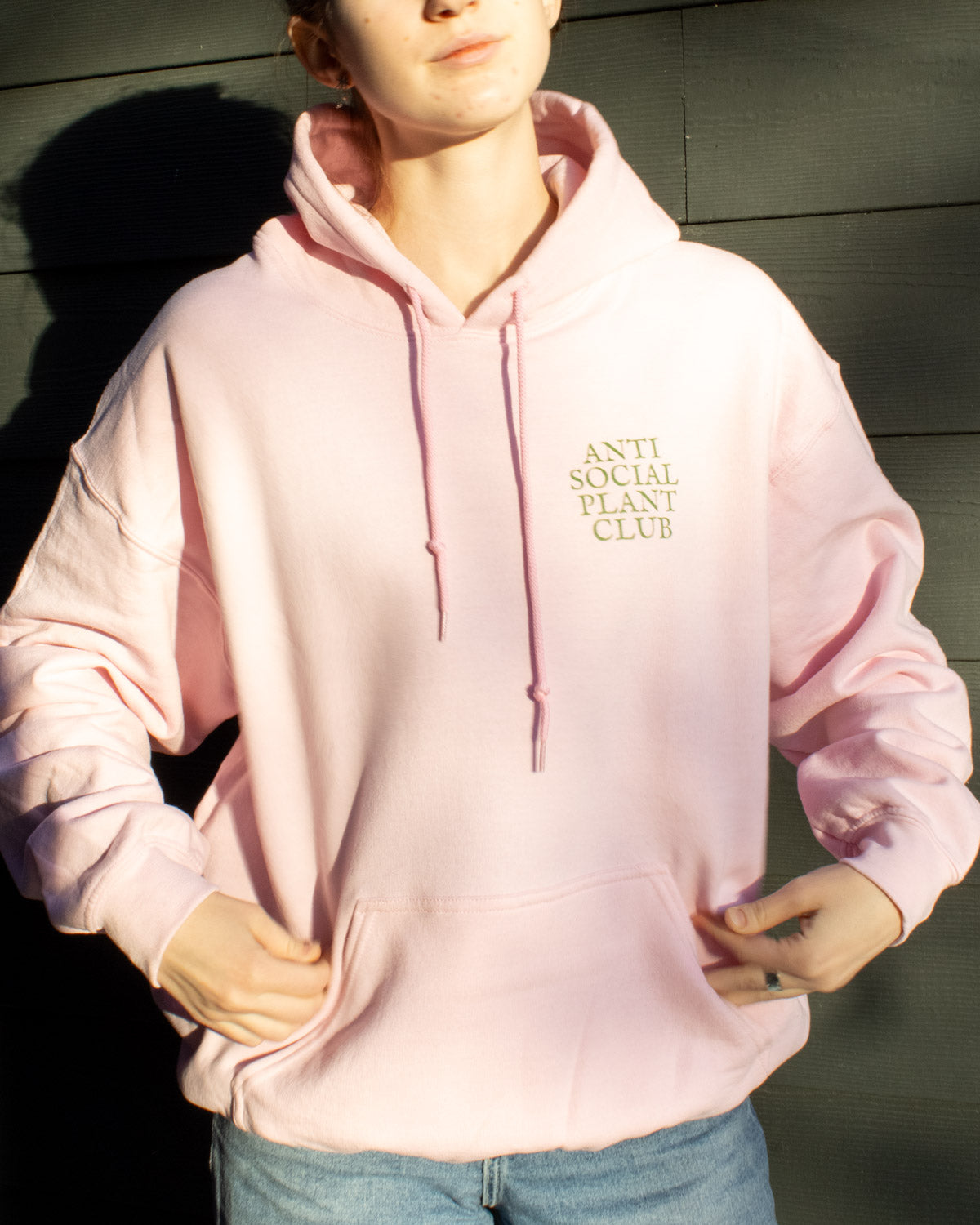 PLANT CULT HOODIE SOFT PINK