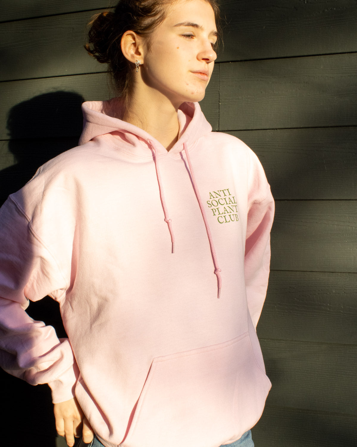 PLANT CULT HOODIE SOFT PINK