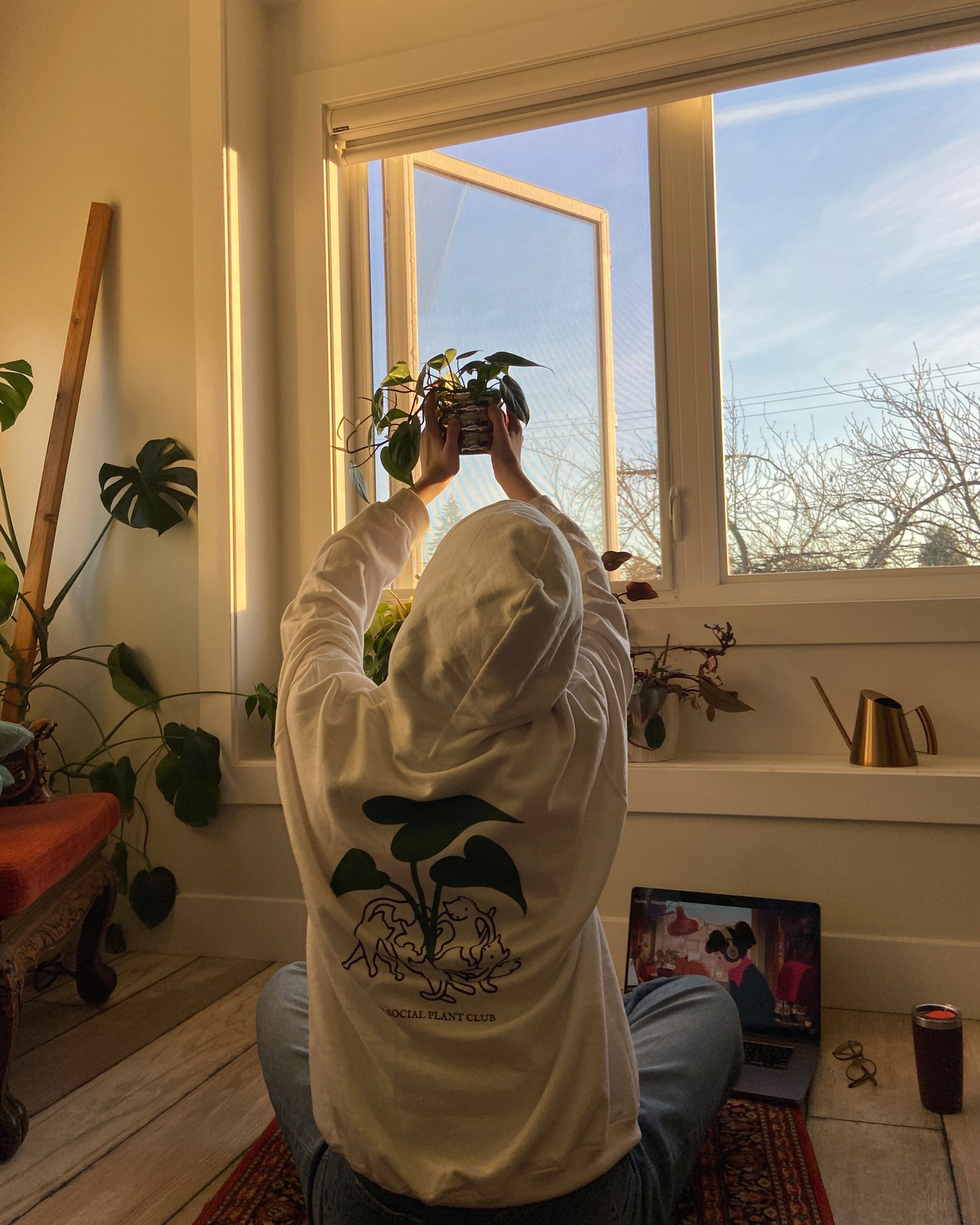 PLANT CULT HOODIE WHITE