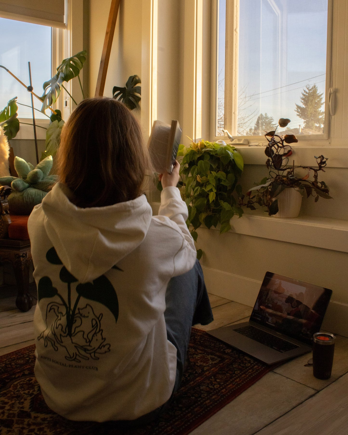 PLANT CULT HOODIE WHITE