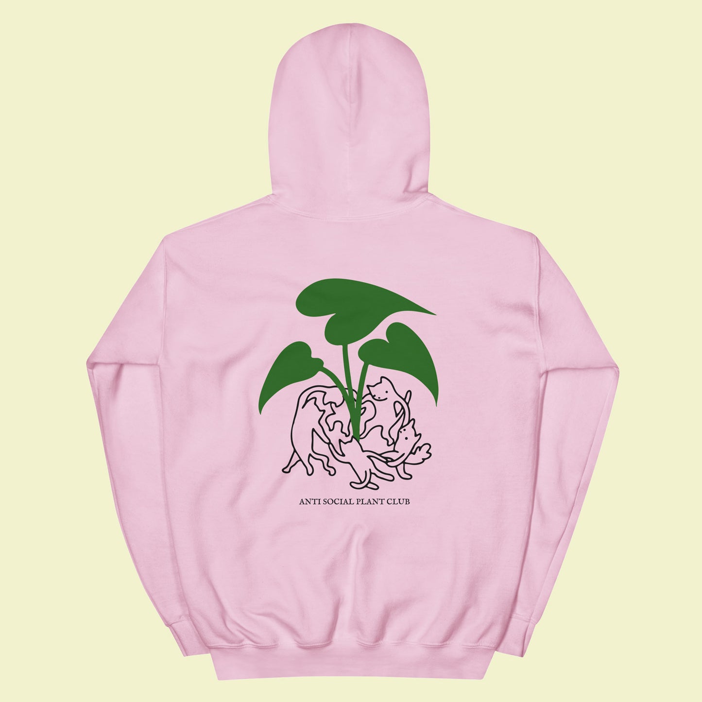 PLANT CULT HOODIE SOFT PINK